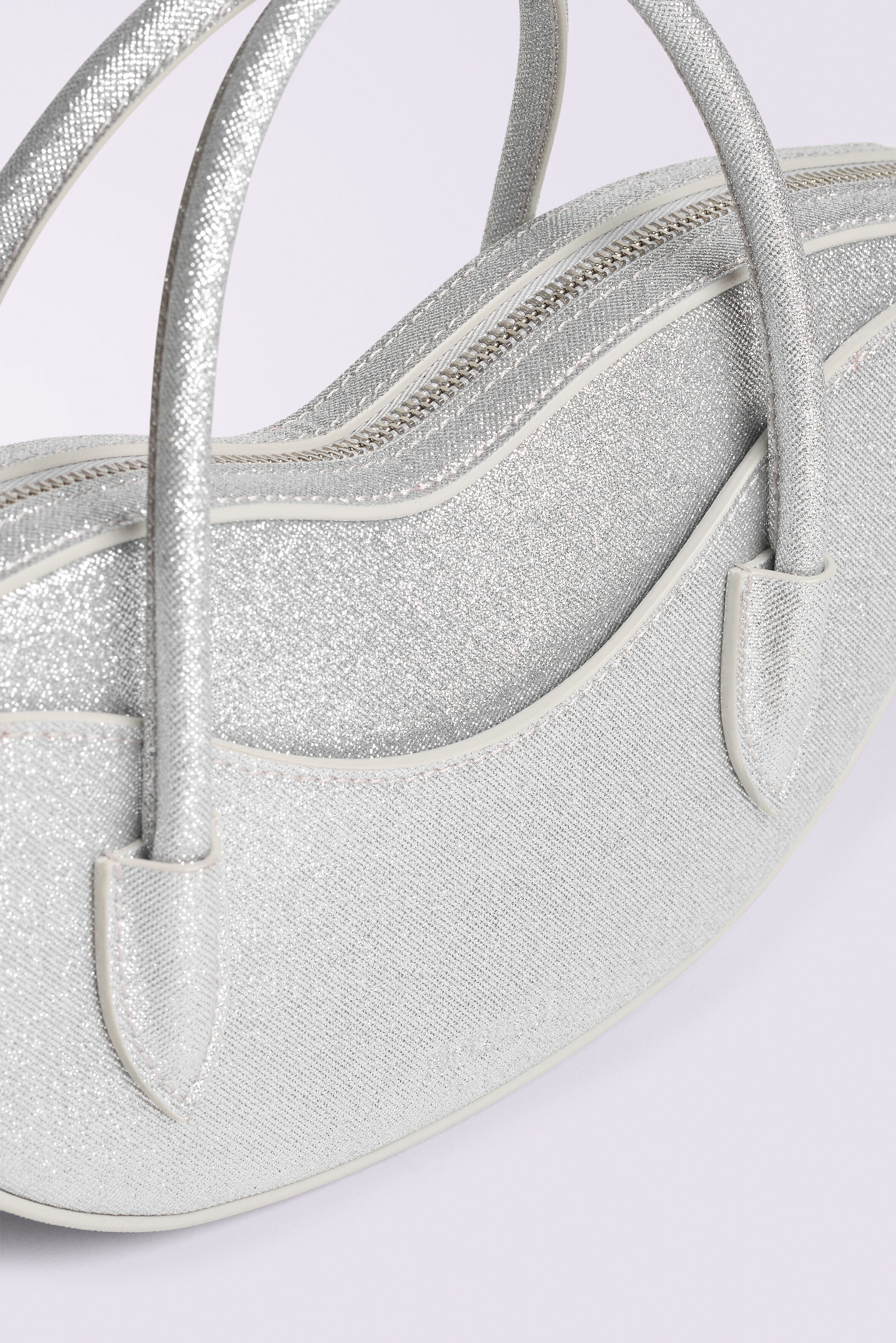 Mini Lips Bag Glitter Silver